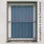 Preview: Fenstergitter abnehmbar 30x30mm / Höhe 500 - 899mm / 2 Gurte